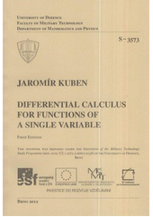 kniha Differential calculus for functions of a single variable, Univerzita obrany 2012