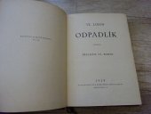 kniha Odpadlík román, K. Borecký 1929