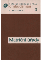 kniha Matriční úřady, Kancelář veřejného ochránce práv 2008