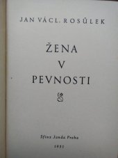 kniha Žena v pevnosti, Sfinx, Bohumil Janda 1931