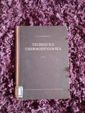 kniha Technická thermodynamika, Státní nakladatelství technické literatury 1954