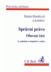 kniha Správní právo obecná část, C. H. Beck 2001