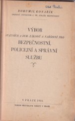 kniha Výbor státních a zem. zákonů a nařízení pro bezpečnostní, policejní a správní službu, Jan Odvárka 1931