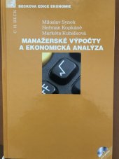 kniha Manažerské výpočty, Vysoká škola ekonomická, Podnikohospodářská fakulta 2001