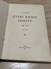 kniha Čtyři knihy sonetů 1890-92, Šolc a Šimáček 1918