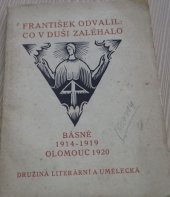 kniha Co v duši zaléhalo básně 1914-1919, Družina literární a umělecká 1920