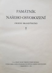 kniha Památník našeho osvobození okresu brandýského, Okresní osvětový sbor 1928