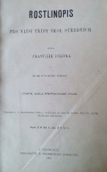 kniha Rostlinopis pro nižší třídy škol středních, Promberger 1903