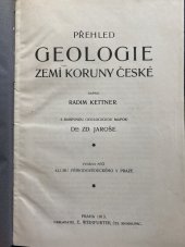 kniha Přehled geologie zemí koruny české, Weinfurter 1913