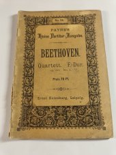 kniha Beethoven No.28. Quartett  Quartett  F-Dur. Op. 59, , Ernst Eulenburg 1900