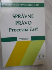 kniha Správne právo procesná časť, Institut dalšího vzdělávání 2003