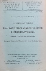 kniha Dva rody cizopasných vosiček z Československa Paramesius a Loxotropa, Hym. Proctotrupidae, VŠZ 1948