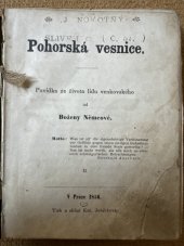 kniha Pohorská vesnice povídka ze života lidu venkovského, Kat. Jeřábková 1856