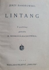 kniha Lintang, Obelisk 1923