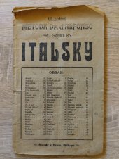 kniha Metoda pro samouky Italsky, Dr. N. d'Alfonso 1915