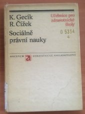 kniha Sociálně právní nauky, Avicenum 1980