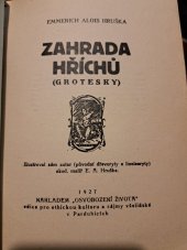 kniha Zahrada hříchů (Grotesky), Osvobození života 1927