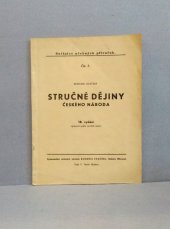 kniha Stručné dějiny českého národa Knižnice učebních pomůcek, Bohumil Svačina 1946