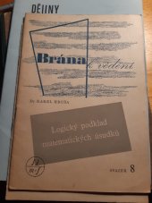 kniha Logický podklad matematických úsudků, Přírodovědecké nakladatelství 1950