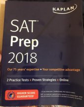 kniha SAT Prep 2018, Kaplan Publishing 2017