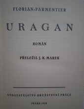 kniha Uragan román, Družstevní práce 1928