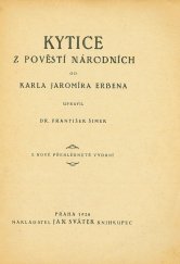 kniha Kytice z pověstí národních, Jan Svátek 1921