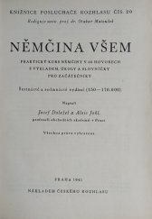 kniha Němčina všem praktický kurs němčiny v 30 hovorech s výkladem, úkoly a slovníčky pro začátečníky, Český rozhlas 1941