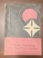 kniha Základy přednášek pro promítače mistry, Ústř. řed. Čs. filmu 1963