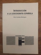 kniha Introducción a la Lexicografía Española, Univerzita Palackého v Olomouci 2001