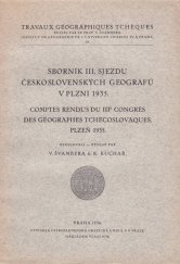 kniha Sborník III. sjezdu československých geografů v Plzni 1935, s.n. 1936