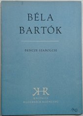 kniha Život Bély Bartóka, Knižnice Hudebních rozhledů 1956