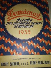 kniha Domácnost Ročenka pro praktické vedení domácnosti, Prota 1933