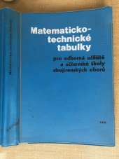 kniha Matematicko-technické tabulky pro odborná učiliště a učňovské školy strojírenských oborů, SPN 1967