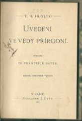 kniha Uvedení ve vědy přírodní, J. Otto 1902