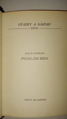 kniha Problém bídy a přirozené jevy hospodářské, Jan Laichter 1914