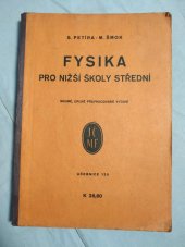 kniha Fysika pro nižší školy střední, Jednota československých matematiků a fysiků 1933