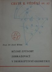 kniha Různé způsoby zobrazovací v deskriptivní geometrii, Přírodovědecké nakladatelství 1950