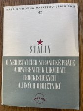 kniha O nedostatcích stranické práce a opatřeních k likvidaci trockistických a jiných obojetníků, Svoboda 1951