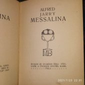kniha Messalina román ze starého Říma, František Adámek 1908