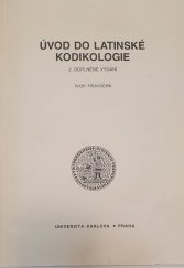 kniha Úvod do latinské kodikologie, Univerzita Karlova 1994