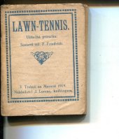 kniha Lawn-Tennis užitečná příručka, J. Lorenz 1919