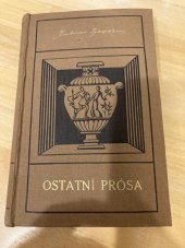 kniha Ostatní prosa pojednání, doplněk belletrie, překlady, Česká grafická Unie 1929