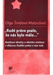 kniha „Rudé právo psalo, že nás bylo málo...“ restituce identity a identita restituce v diskursu Rudého práva v roce nula, Sociologické nakladatelství (SLON) 2012