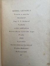 kniha Model letadla Teorie a stavba modelů letadel, Masarykova letecká liga Praha 1928