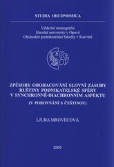 kniha Způsoby obohacování slovní zásoby ruštiny podnikatelské sféry v synchronně-diachronním aspektu (v porovnání s češtinou), Slezská univerzita v Opavě, Obchodně podnikatelská fakulta 2009