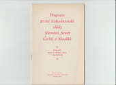 kniha Program první československé vlády Národní fronty Čechů a Slováků přijatý dne 5. dubna 1945 v Košicích, Rudé Právo 1955