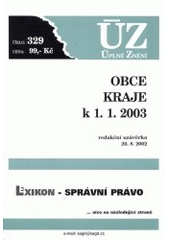 kniha Obce, kraje k 1.1.2003, Sagit 2002