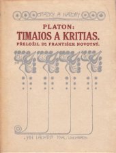 kniha Timaios a Kritias, Jan Laichter 1919