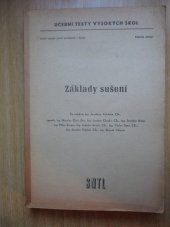 kniha Základy sušení Určeno pro posl. fak. strojní, SNTL 1967