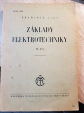 kniha Základy elektrotechniky. II. díl, Česká matice technická 1948